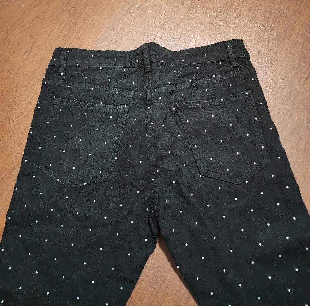 Fashion Nova Mens I Be Jeweled Stacked Flare Black Jeans Pants - Picture 9 of 9